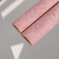 Feuille de revêtement auto-adhésive en vinyle velours floqué rose pêche 12''x100'' pour doublure de tiroirs à bijoux et étagères