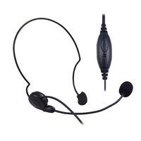 HXKK HX-316-1 Headset Radio Dua Arah Ringan dan Tahan Lama, Earphone Walkie Talkie Suara Jernih dan Keras, Model Headband untuk Ken-wood 2pin