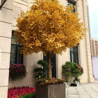 Arbre artificiel de Ginkgo personnalisé, Arbre artificiel Ginkgo Souhait, Arbre stylisé décoratif pour l'affichage en centre commercial, la décoration de salon et de maison