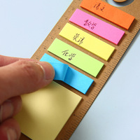 Blocs-notes adhésifs personnalisés avec logo, papeterie scolaire, promotion, publicité commerciale, cadeau, marque-pages en papier avec règle
