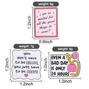 Broches de Metal Esmaltados al por Mayor, Creativos y Únicos, con Frases en Inglés, Broches con Citas Inspiradoras, Lindas Insignias Metálicas de Recuerdo - Product Image 4