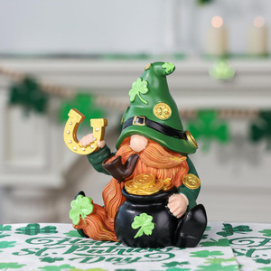 Clover Dwarf <b>Statue</b> Resin St. Patrick's Day Table Decoration Holiday Ornament Desktop Gift - Product Image 1