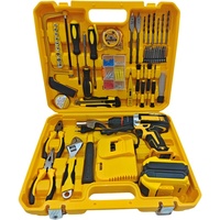 Ensemble d'outils de perçage sans fil professionnel de 112 pièces, batterie Li-ion 21V, embouts de perçage personnalisables OEM, outils à main, fabrication directe, bricolage