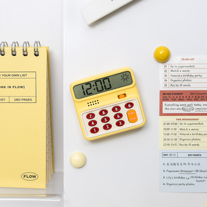 Mini estudiantes Pomodoro temporizadores Mini <span class=keywords><strong>10</strong></span> minutos cuenta regresiva temporizador pequeño Amarillo Blanco Fitness gimnasio temporizador reloj - Product Image 2
