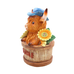 Escultura de Resina para Jardín, Estatua de Vaca Highland para Decoración de Pastoreo y Granja, Regalo para el Dí<span class=keywords><strong>a</strong></span> de la Madre, Regalo de Inauguración de Casa para Mujeres, Mamá, Abuela - Product Image 5