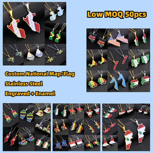 <span class=keywords><strong>República</strong></span> <span class=keywords><strong>del</strong></span> <span class=keywords><strong>Congo</strong></span> <span class=keywords><strong>mapa</strong></span> Collar personalizado bandera esmalte africano <span class=keywords><strong>mapa</strong></span> collar Acero inoxidable colgante collar - Product Image 6