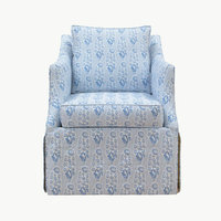 Fauteuil pivotant individuel de style américain moderne pour salon, mobilier de maison durable avec accoudoir incliné et housse en tissu, idéal pour villa