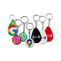 Benutzer definierter Druck QR-Code 13,56 MHz PVC Epoxy Schlüssel bund Wasserdicht Mini RFID NFC 213 Visitenkarte Pet Tag