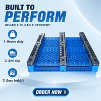 Grille de drainage simple face en plastique Euro HDPE, palette à séchage rapide, empilable, pour zones industrielles humides, entrepôts et chambres froides
