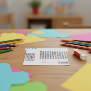 Ilan Adesivi Brillanti Quadrati 10mm Multicolore 3D, Circa 77 Pezzi - Product Image 2