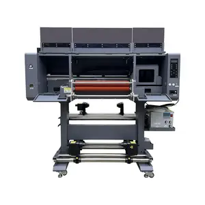 A1 24 polegadas 60 cm 60 Cm 3 4 cabeças I3200 rolo a rolo Uvdtf Uv Dtf Impressora de impressão de etiquetas com laminador Uv Dt