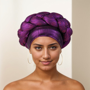 Chapeau Baotou Africain Musulman Tressé Grossier à Strass Chaud, Nouveau Style Audacieux, Mode Européenne et Américaine - Product Image 5
