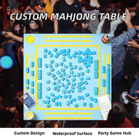 Tapis de jeu de Mahjong en caoutchouc naturel épaissi de qualité supérieure, avec marques de positionnement claires, résistant à l'eau, pour les clubs de Mahjong, approvisionnement en gros