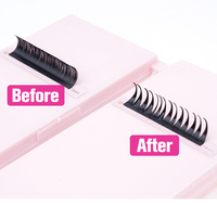 Extensions de cils DreamFlower en cheveux synthétiques noir mat, sans cruauté, fabriquées à la machine, plateaux de volume, fournitures en soie PBT, vente en gros