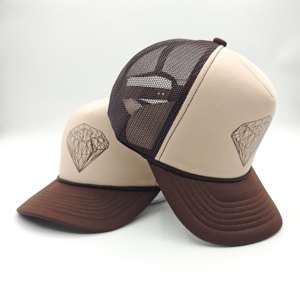 Gorra trucker vintage estilo OTTO de espuma con logo personalizado impreso, alta calidad OEM, MOQ bajo, gorra snapback de 5 paneles con malla trasera para hombre - Product Image 3