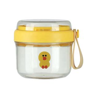 Tasse de yaourt à double peau ours brun de dessin animé tasse de petit-déjeuner portable pour étudiant adulte boisson directe pour salade de fruits à l'avoine - Product Image 1