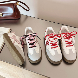 2026 Summer Retro Flat German Trainer <b>Shoes</b> Women Light <b>Soft</b> Sole Comfort White <b>Shoes</b> Ins Trendy Casual Board <b>Shoes</b> - Product Image 1