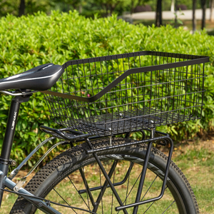 Vendita Diretta Fabbrica: Portapacchi Posteriore in Metallo Robusto per Bici, con Cesto, Copertura Impermeabile e Rete Portaoggetti, Carico Massimo 20kg, per Bici da Strada, MTB ed Elettriche - Product Image 4