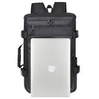 Mochila para ordenador portátil de negocios para hombre, nailon de alta densidad, resistente al agua, 15,6 pulgadas, almacenamiento de 7 capas, compartimento lateral abierto de 180, correa para equipaje