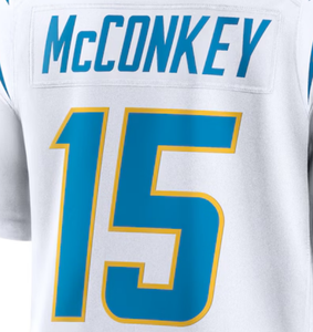 2025 Costurado Futebol Americano Jersey Los Angeles 10 Justin Herbert 8 Hampton 15 Mcconkey 10 Herbery - Product Image 4
