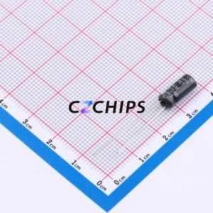 Condensateur électrolytique en aluminium à montage traversant 47uF16V5x11KM Composant à montage traversant THT, D5xL11mm 47uF 20% 16V 80mA-120Hz - Product Image 2