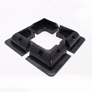 Supports de montage <span class=keywords><strong>solaire</strong></span> en ABS noir, supports d'angle réglables pour <span class=keywords><strong>camping</strong></span>-<span class=keywords><strong>car</strong></span>, yacht, fourgonnette, 4 pièces/ensemble - Product Image 1