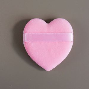 Heart-Shaped Double-Sided Flocking Powder Puff Dense Makeup Sponge Super Soft Crystal Velvet Fan-Shaped Makeup <b>Cushion</b> Cosmetic - Product Image 6