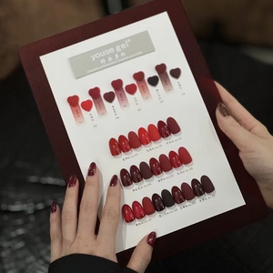 Ensemble de vernis à ongles en gel UV rouge bordeaux 10 couleurs avec panneau d'affichage pour salon de manucure professionnel - Product Image 2