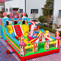 Toboggan Gonflable Commercial Géant pour Enfants et Adultes, Idéal pour Parcs d'Attractions et Fêtes, en PVC Écologique et Imperméable, 12mx6mx6m, Sûr