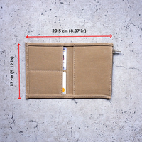 Dompet Paspor Kanvas Berlapis Lilin Grosir Pria Wanita, Banyak Slot Kartu, Kantong Minimalis, Tempat Paspor
