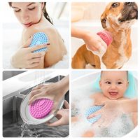 Brosse de bain exfoliante double face en silicone de qualité alimentaire pour le corps, brosse de massage pour la douche pour femmes, hommes, peaux sensibles