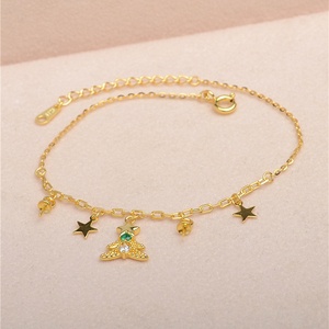S925 Sterlingsilber plattiertes Weihnachtsbaum-Armband, Rohling für DIY-Perlen, leerer Halter für 7-9mm Sternanhänger, verstellbar, Weihnachtsgeschenk - Product Image 2