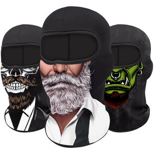 الأكثر مبيعًا أقنعة الوجه الكامل بطباعة صورة ثلاثية الأبعاد كوسبلاي كاجول هالوين قناع تزلج على شكل جمجمة حيوان رائع مضحك بالاكلافا الرياضية - Product Image 3