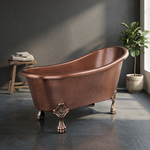 Vintage Durable Copper Freestanding Claw Foot Bathtub Brown Oval for Bathroom Renovation CH-799 - Product Image 3