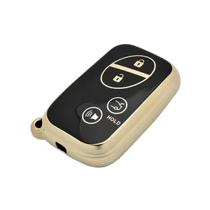 Buat sendiri logo plastik TPU lembut untuk lexus is rx smart key shell casing fob cover 3 4 tombol