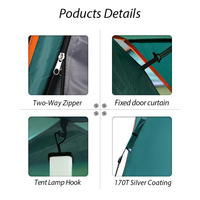 Double Couche Étanche 3-4 Personne 4 Saison Rapide Facile Automatique Mis En Place Famille Camping en plein air Tente pour les Ventes