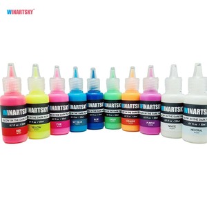10 màu sắc phát sáng trong bóng tối màu sắc tươi sáng 60ml 2oz Blacklight sơn - Product Image 3
