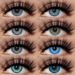 아이셰어 14.0mm 블루 미용 컬러 콘택트렌즈 1쌍 소프트 아이웨어 렌즈 - Product Image 1