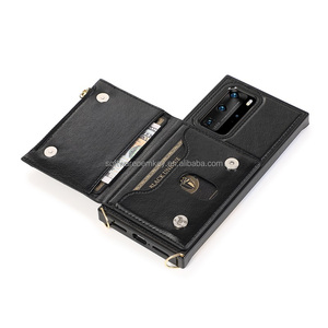 Étui portefeuille à Double lanière <span class=keywords><strong>avec</strong></span> fermeture éclair et fente pour carte magnétique pour <span class=keywords><strong>Huawei</strong></span> <span class=keywords><strong>P30</strong></span> P40 support antichoc étui en cuir pour <span class=keywords><strong>Huawei</strong></span> <span class=keywords><strong>P30</strong></span> P40 Pro - Product Image 5