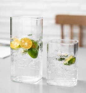 Gli uomini e le <span class=keywords><strong>donne</strong></span> di vetro tazza di acqua creativo <span class=keywords><strong>delle</strong></span> colazione bere quadrato trasparente tazza di succo di - Product Image 6