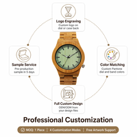 Montre écologique de luxe en bois naturel, bracelet poli à la main, cadran vert clair minimaliste, logo gravé sur mesure, montre durable pour tous les jours