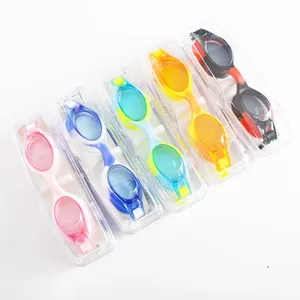 Fabriek Groothandel Kinderen Kinderen Siliconen Zwem Duikvariatie Kleuren Aangepaste Anti Fog Pc Lens Kinderen Zwembril