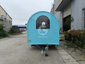 Мобильная тележка для кофе, передвижная тележка для еды, круглая передвижная тележка для холодной панели, машина для закусок, фаст-фуд - Product Image 6