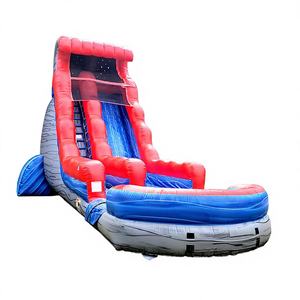 สไลเดอร์น้ำเป่าลมสำหรับเด็ก งานสั่งทำจากโรงงาน ขายดี เหมาะสำหรับเล่นกลางแจ้ง สนามหลังบ้าน โรงเรียน ปราสาทเป่าลม บ้านลมพร้อมสระน้ำ - Product Image 1