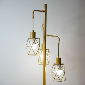 Lámpara de Pie LANJO 3 Globe Dorada con Bombillas G9, Lámpara de Pie Moderna con Forma de Luna, Lámpara de Pie con Esfera de Vidrio Esmerilado para Sala de Estar - Product Image 3