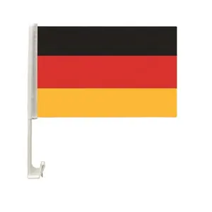 Factory Direct Sale High Quality 30x45cm Germany Car Window Flag 100% Polyester Double Side 12x18Inch American Germany Car Flag