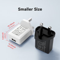 Chargeur mural USB à charge rapide certifié CE UKCA, prise britannique 3 broches, 5V 2A 2.4A 2.5A 3A, adaptateur de charge rapide USB pour téléphone portable