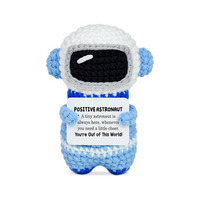 Muñeco de Ganchillo Tejido a Mano, Caracol de Energía Positiva, Juguete de Animales Divertidos, Regalo con Expresión Emocional, Adorno de Punto para Abrazar en el Bolsillo