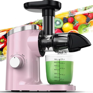Exprimidor de masticación de color <span class=keywords><strong>rosa</strong></span> 150W Máquina exprimidora lenta personalizada para verduras y frutas enteras - Product Image 1