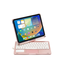 Clavier sans fil avec pavé tactile en cuir et plastique à rotation 360 degrés pour iPad Pro 11 pouces
